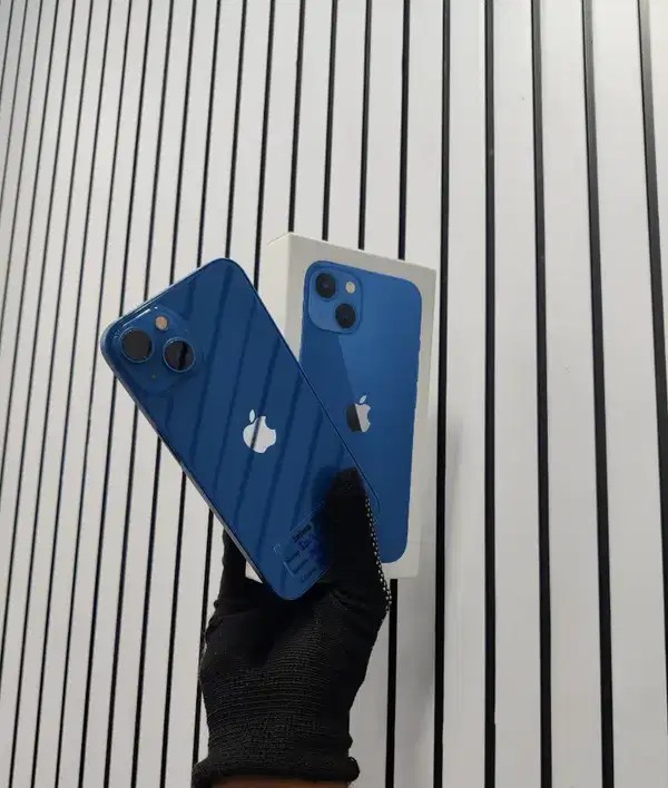 APPLE IPHONE 13 128GB BLUE BT:-83% WITH BOX ND CABLE 